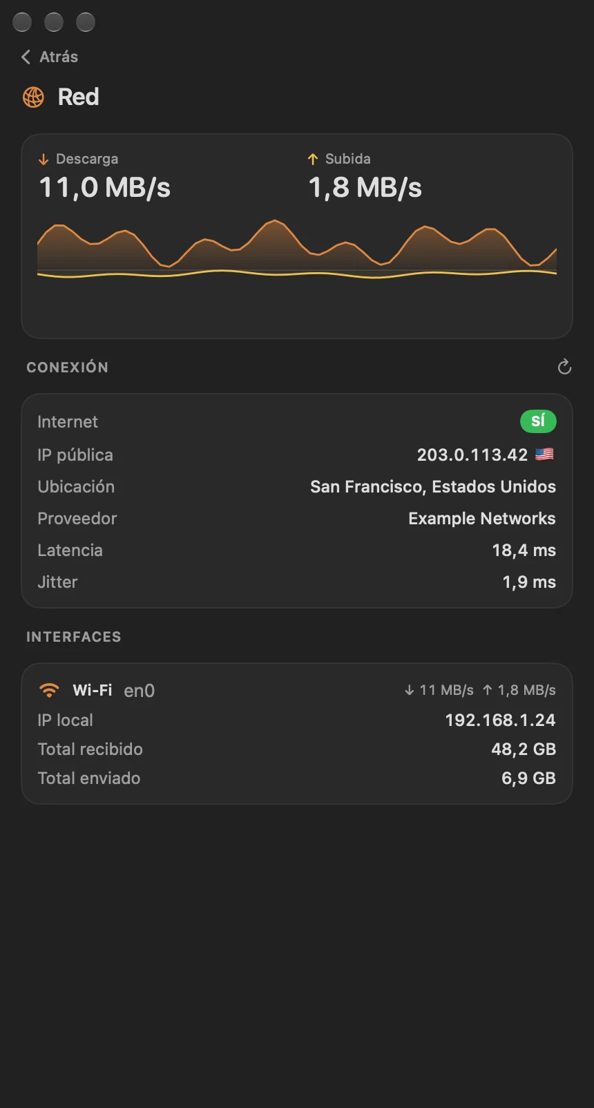 Red y prueba de conexión