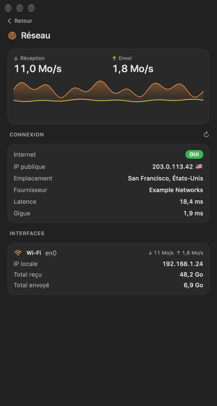 Réseau et test de connexion