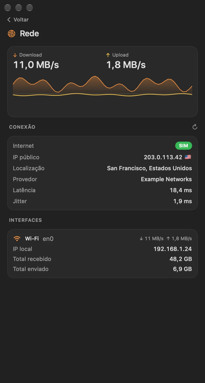Rede e teste de conexão
