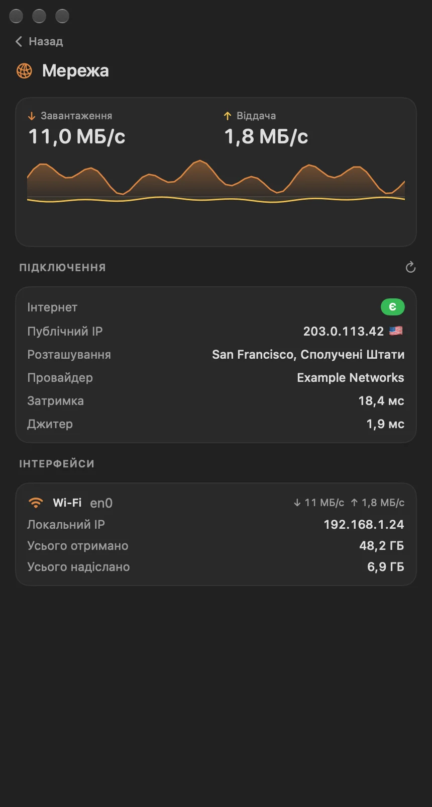 Мережа й перевірка з’єднання