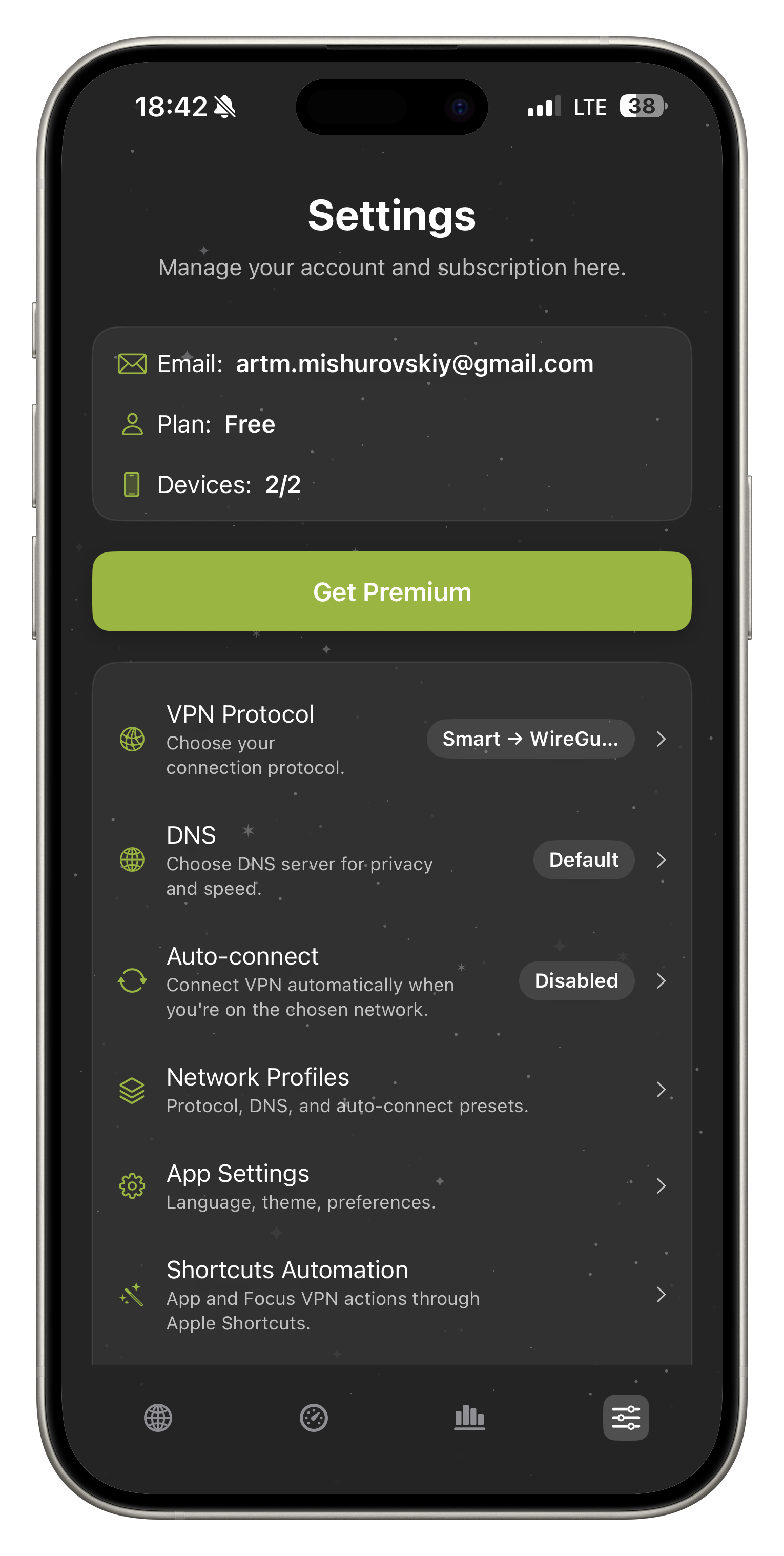 FollowNet VPN — DNS profiles and settings