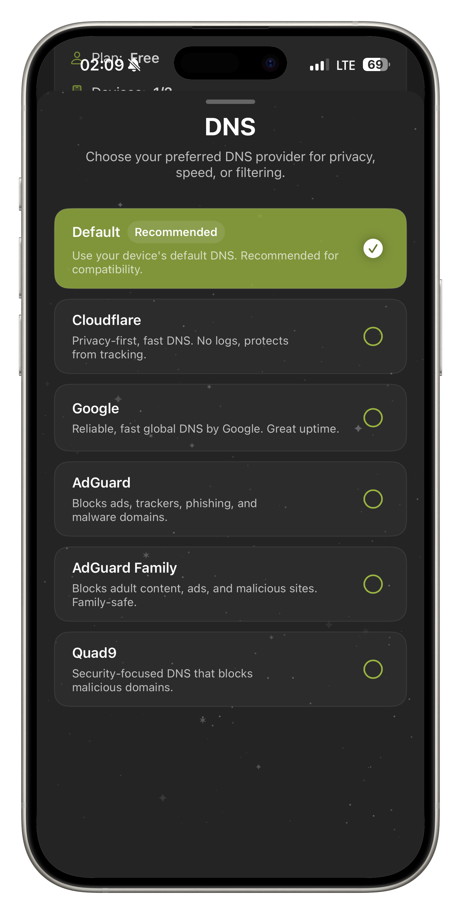 FollowNet VPN — DNS profiles